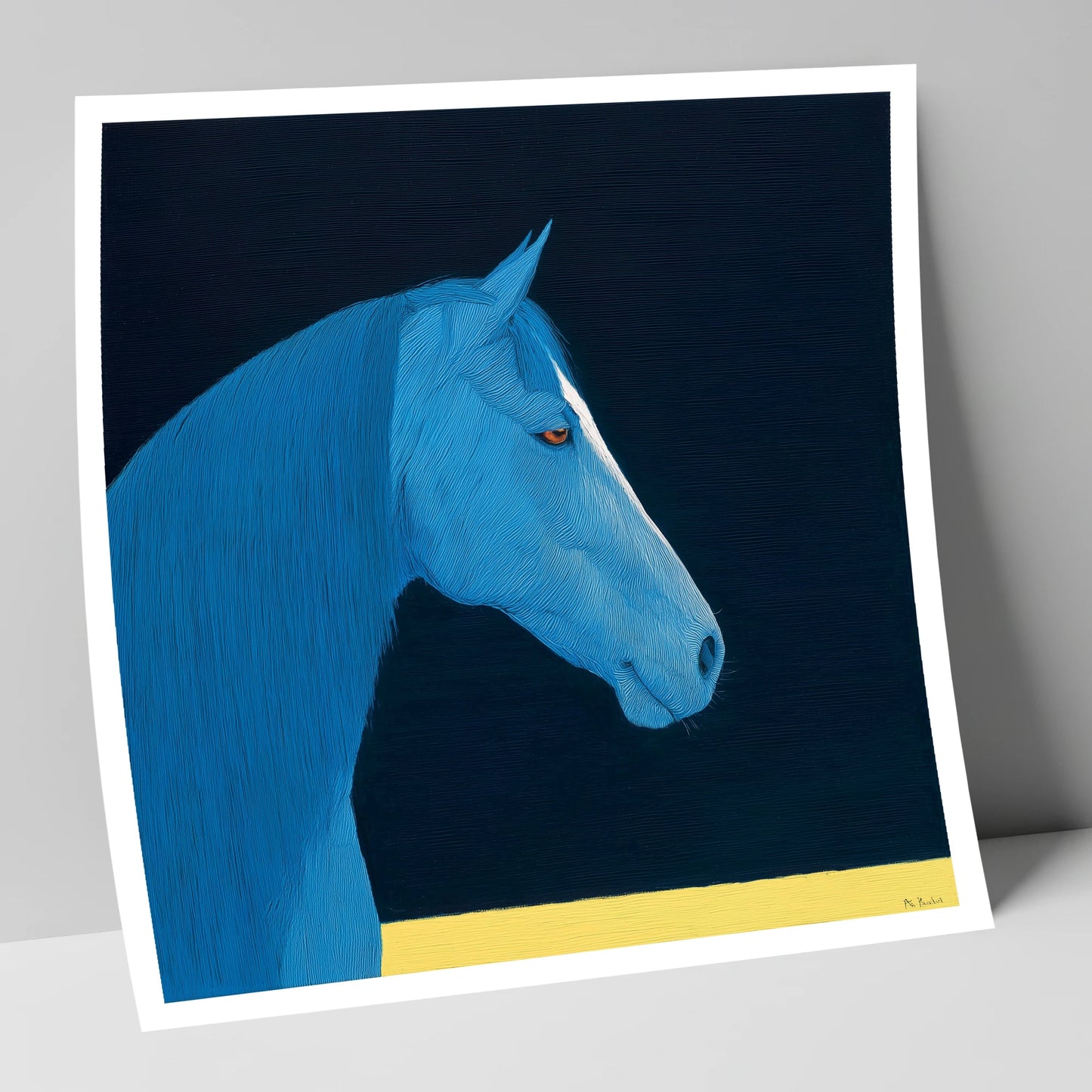Azure Equine Profile horse breed art print