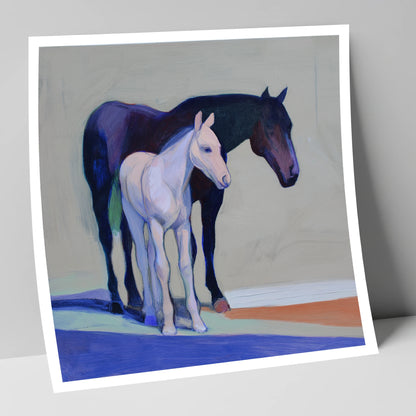 Indigo and Dawn mare & foal art print