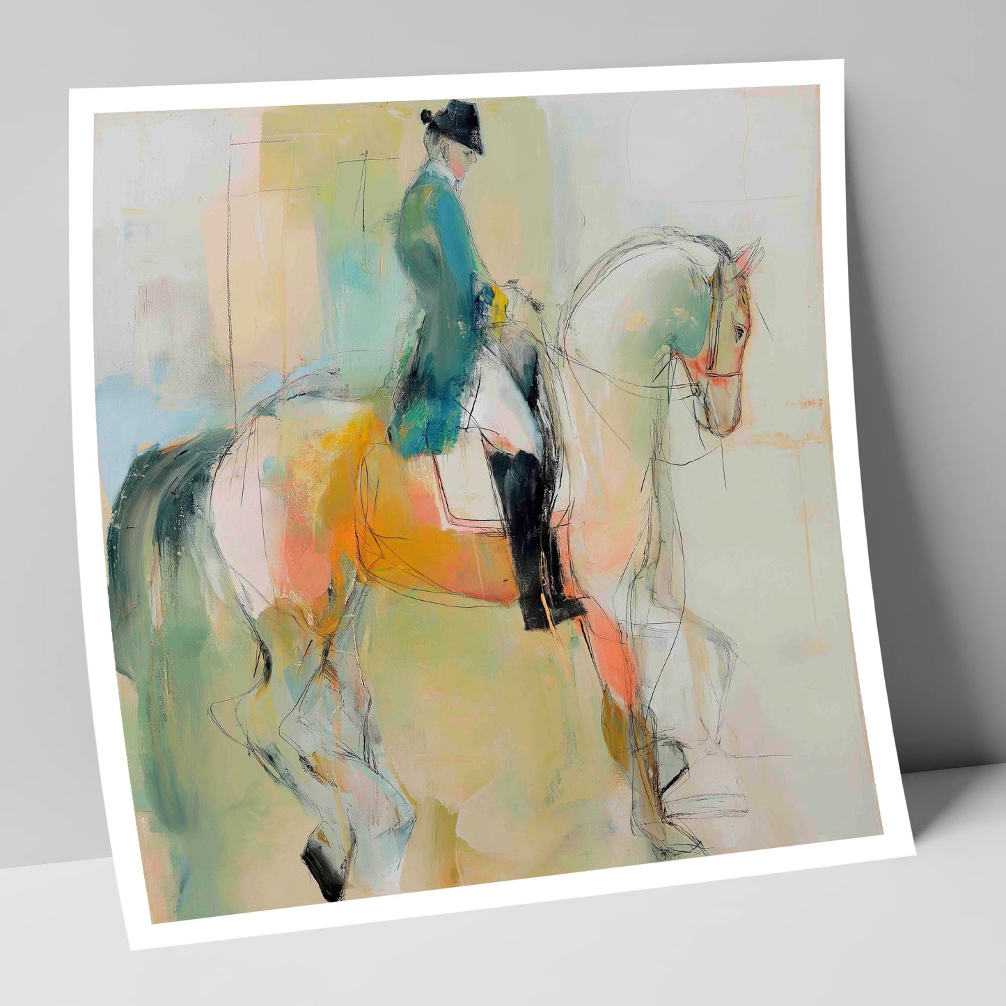 Abstract Dressage Harmony dressage horse art print