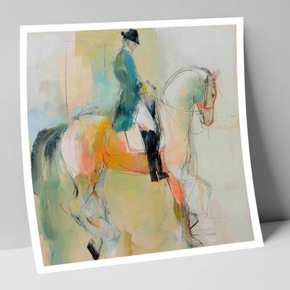 Abstract Dressage Harmony dressage horse art print