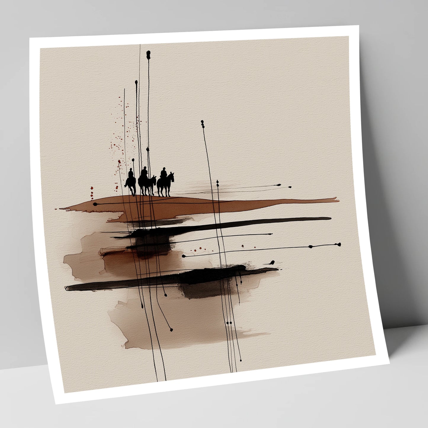 Distant Horizon Riders horse landscape art print