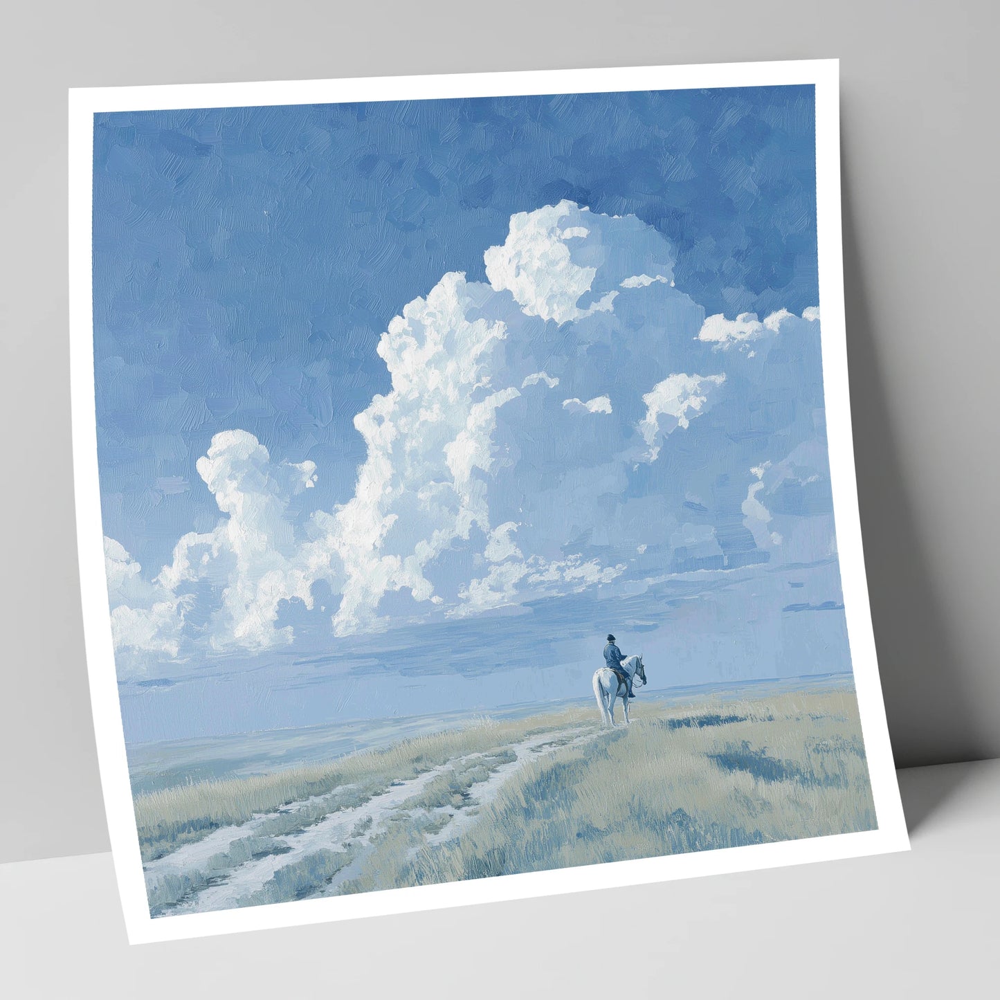Vast Blue Horizon horse landscape art print
