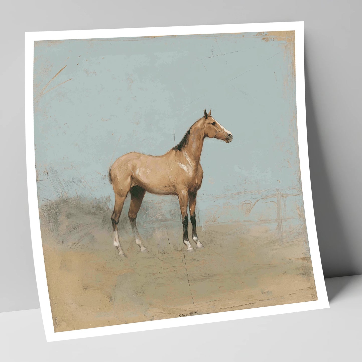 The Paddock Study racing horse art print