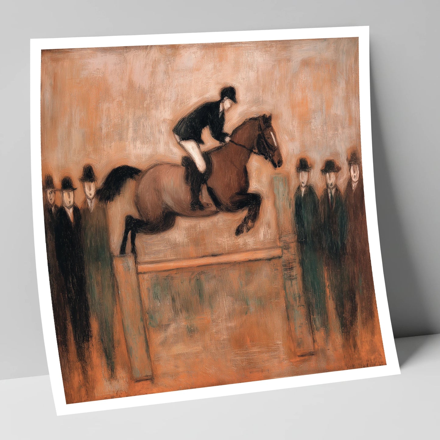 Flight Over Timber show jumping horse art print