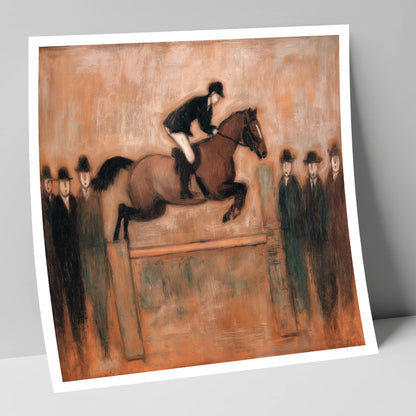 Flight Over Timber show jumping horse art print