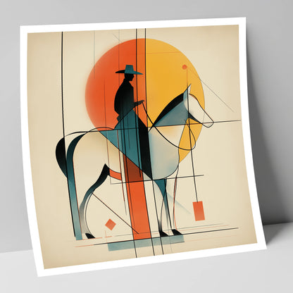Structured Western Horizon western horse art print