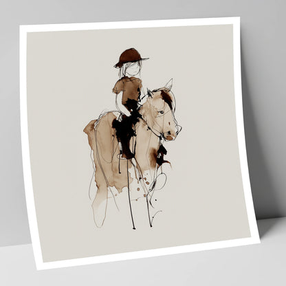 The Young Equestrian horse & rider art print