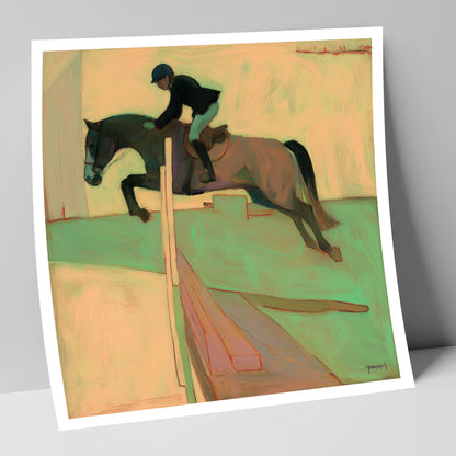 Flight and Form show jumping horse art print