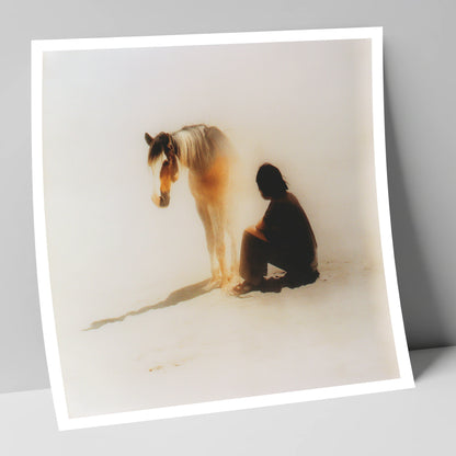 Quiet Presence horse & rider art print