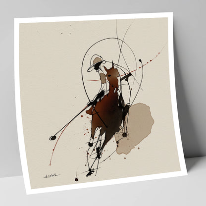 The Decisive Strike polo horse art print