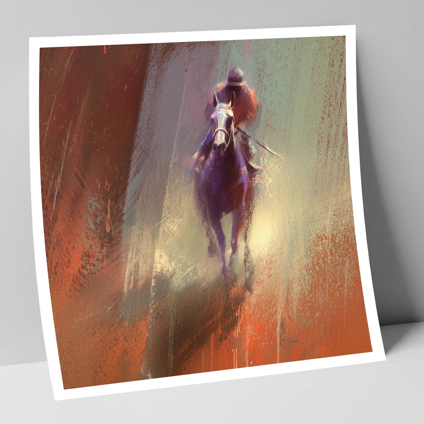 Out of the Haze racing horse art print