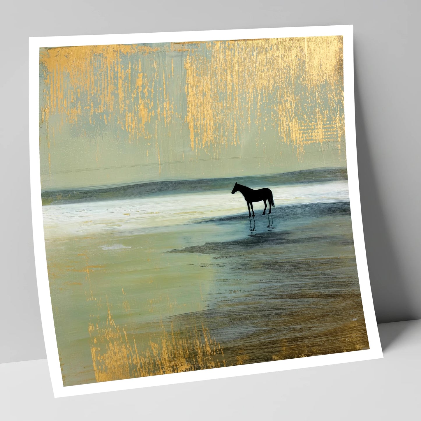 Gilded Horizon horse landscape art print