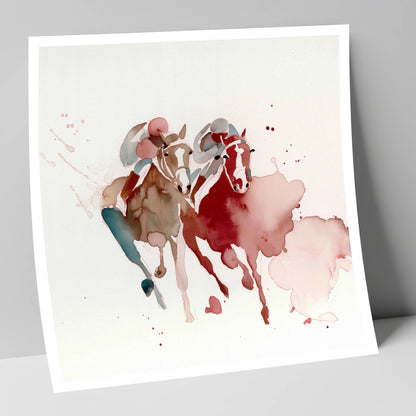 The Final Furlong racing horse art print
