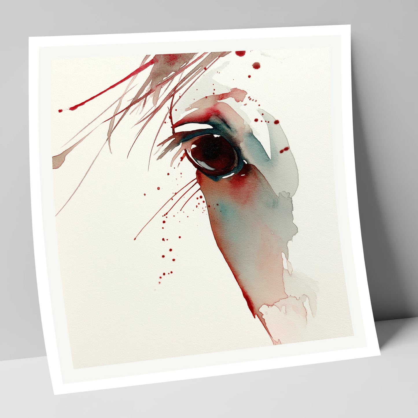 Crimson Gaze horse portrait art print