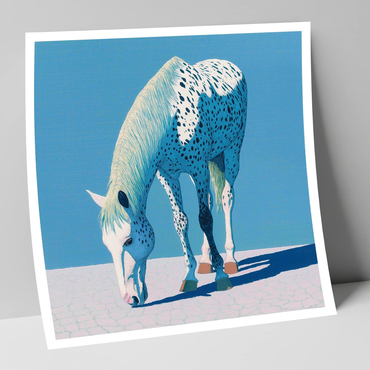 Azure Appaloosa horse breed art print