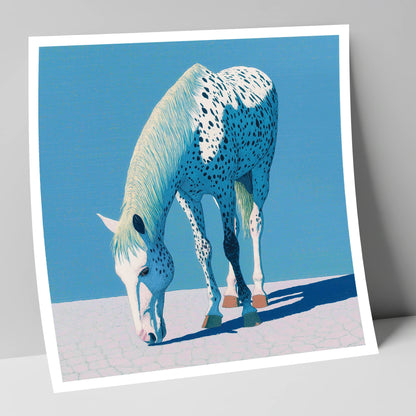 Azure Appaloosa horse breed art print