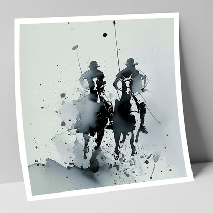 Thundering Polo Pursuit polo horse art print