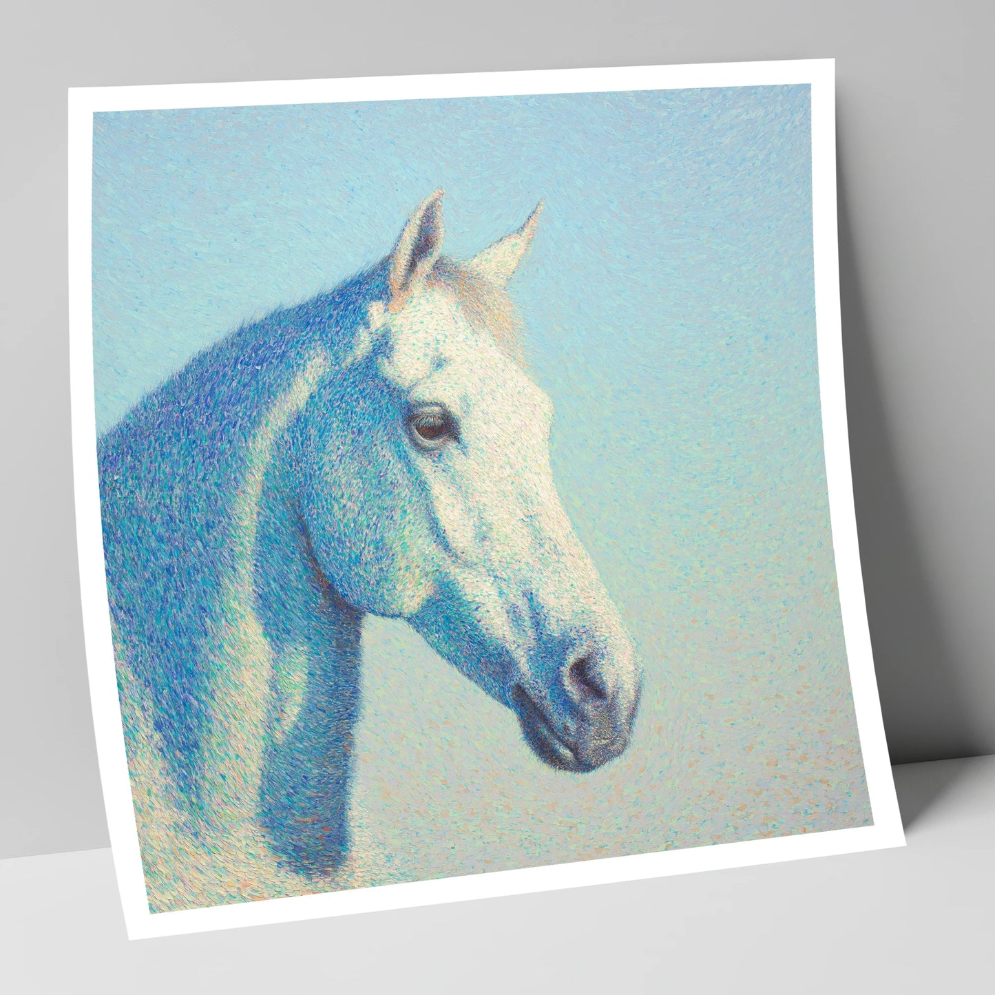 Ethereal Grey Portrait horse portrait art print