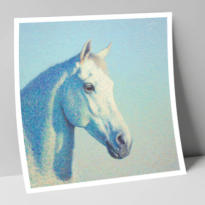 Ethereal Grey Portrait horse portrait art print
