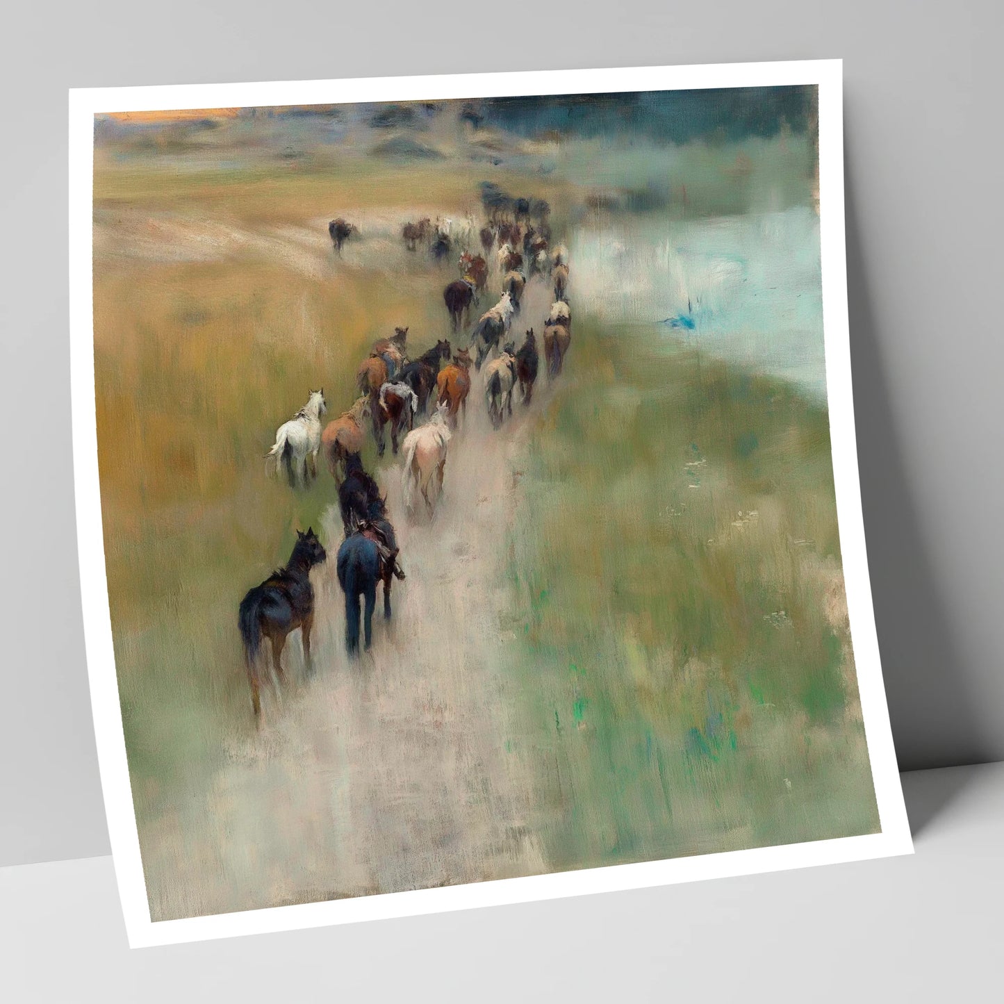 The Dusty Trail wild horses art print