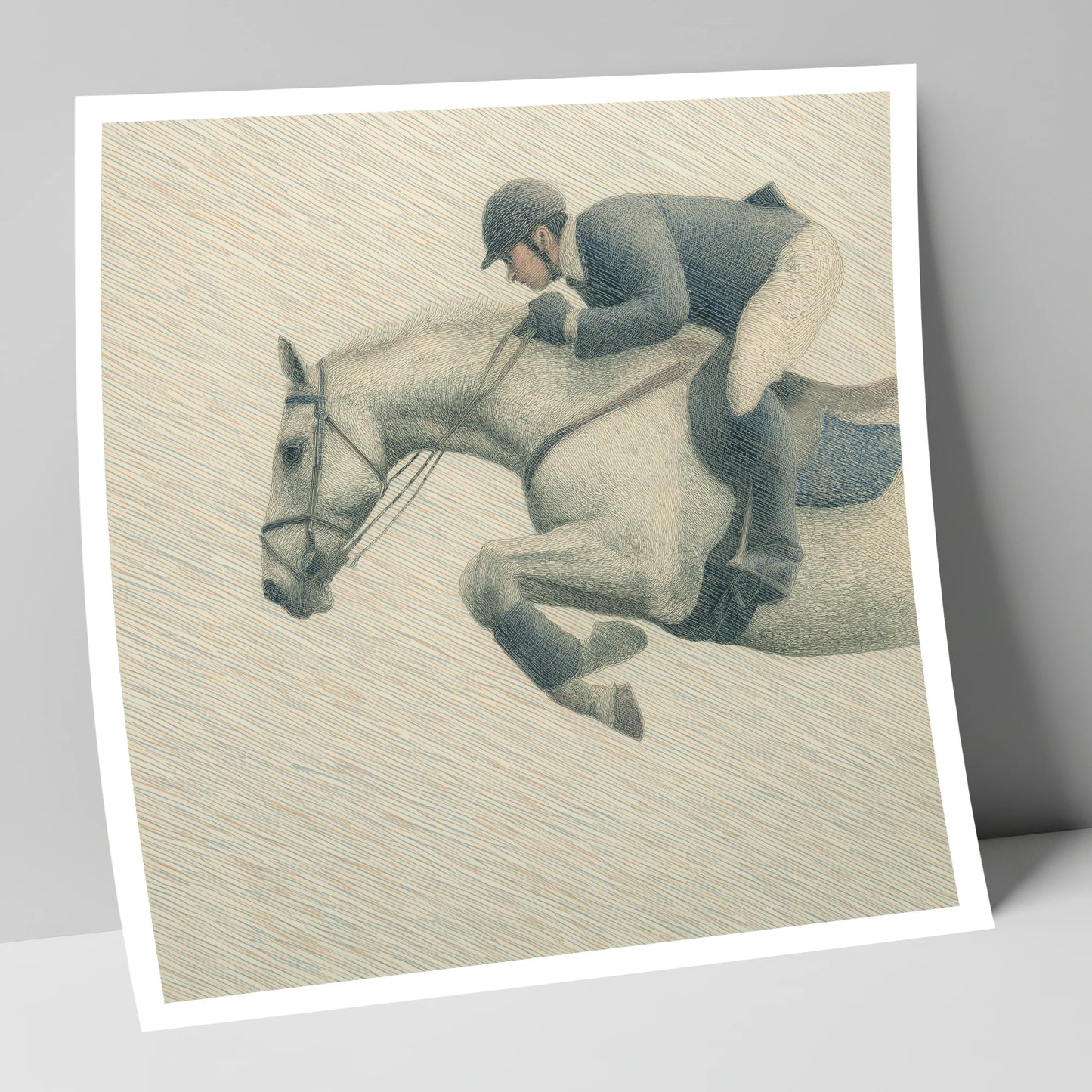 Structured Flight show jumping horse art print