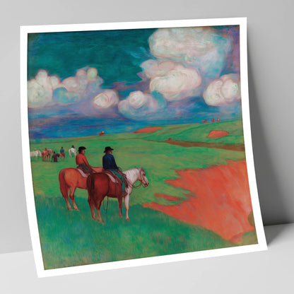Vivid Frontier Horizons horse landscape art print