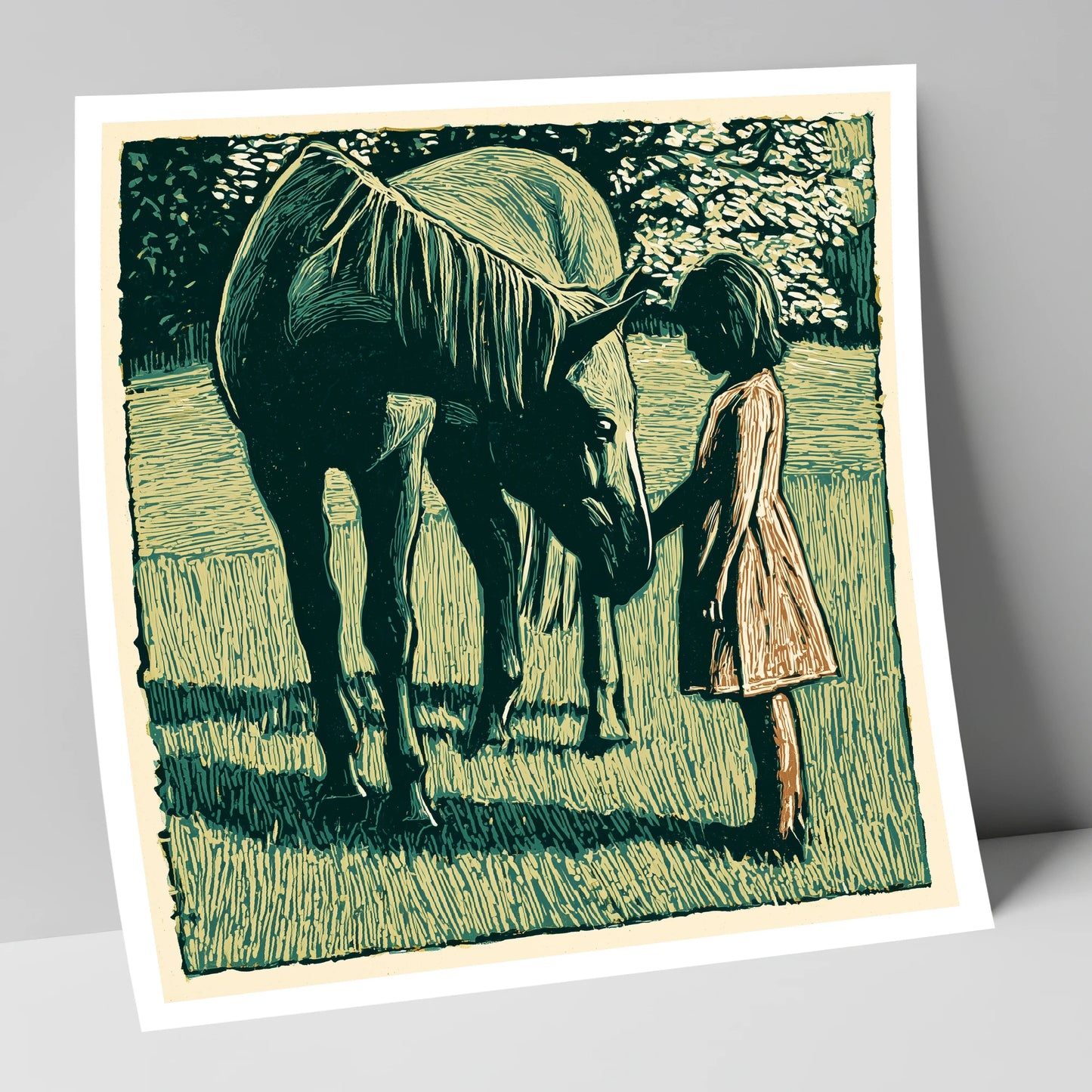 First Greetings horse & rider art print