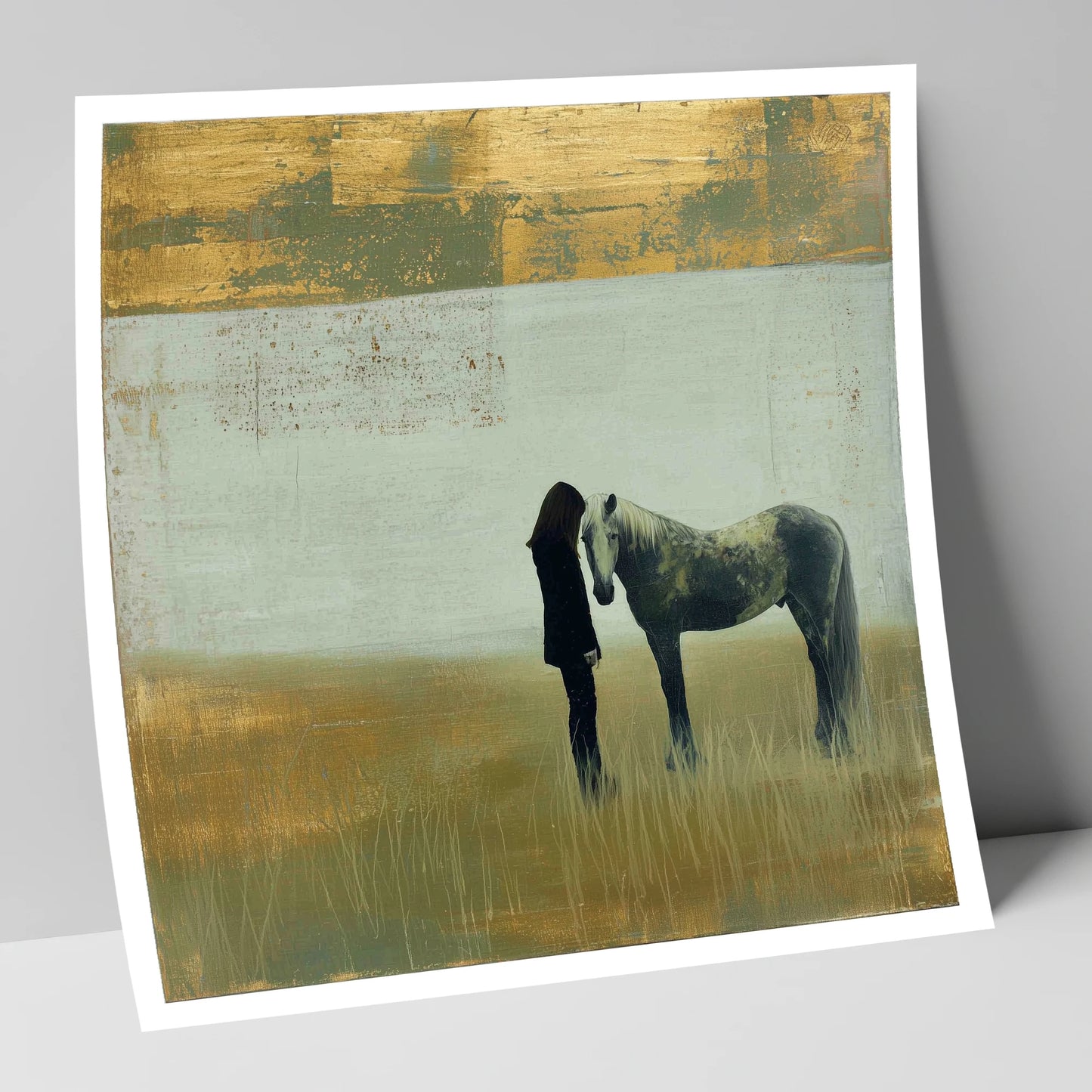 Silent Understanding horse & rider art print