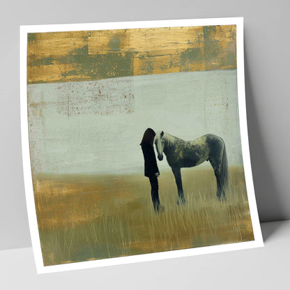 Silent Understanding horse & rider art print