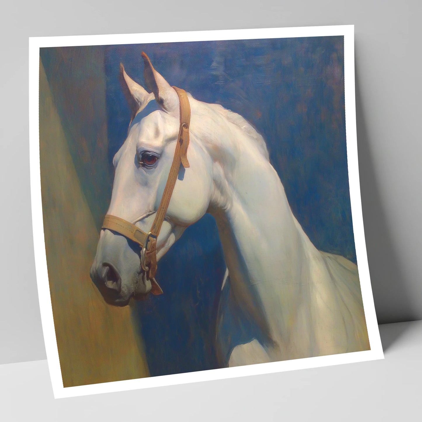 Azure Spirit in Profile horse portrait art print
