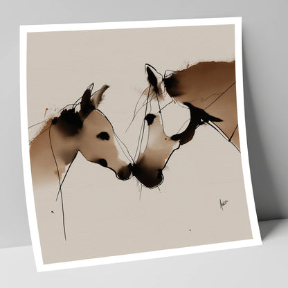 A Quiet Connection mare & foal art print