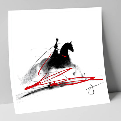 Passion in Passage dressage horse art print