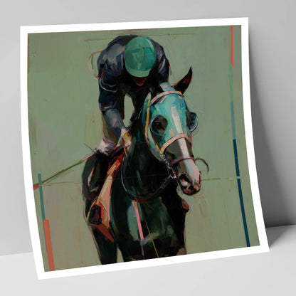 Blinkered Focus racing horse art print