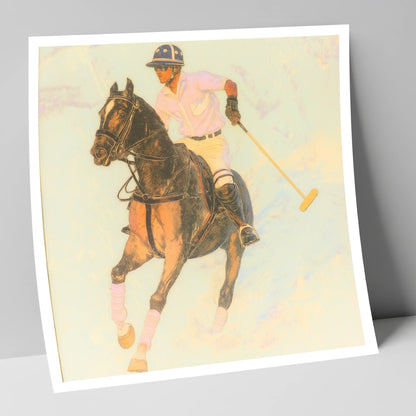 Luminous Chukka polo horse art print