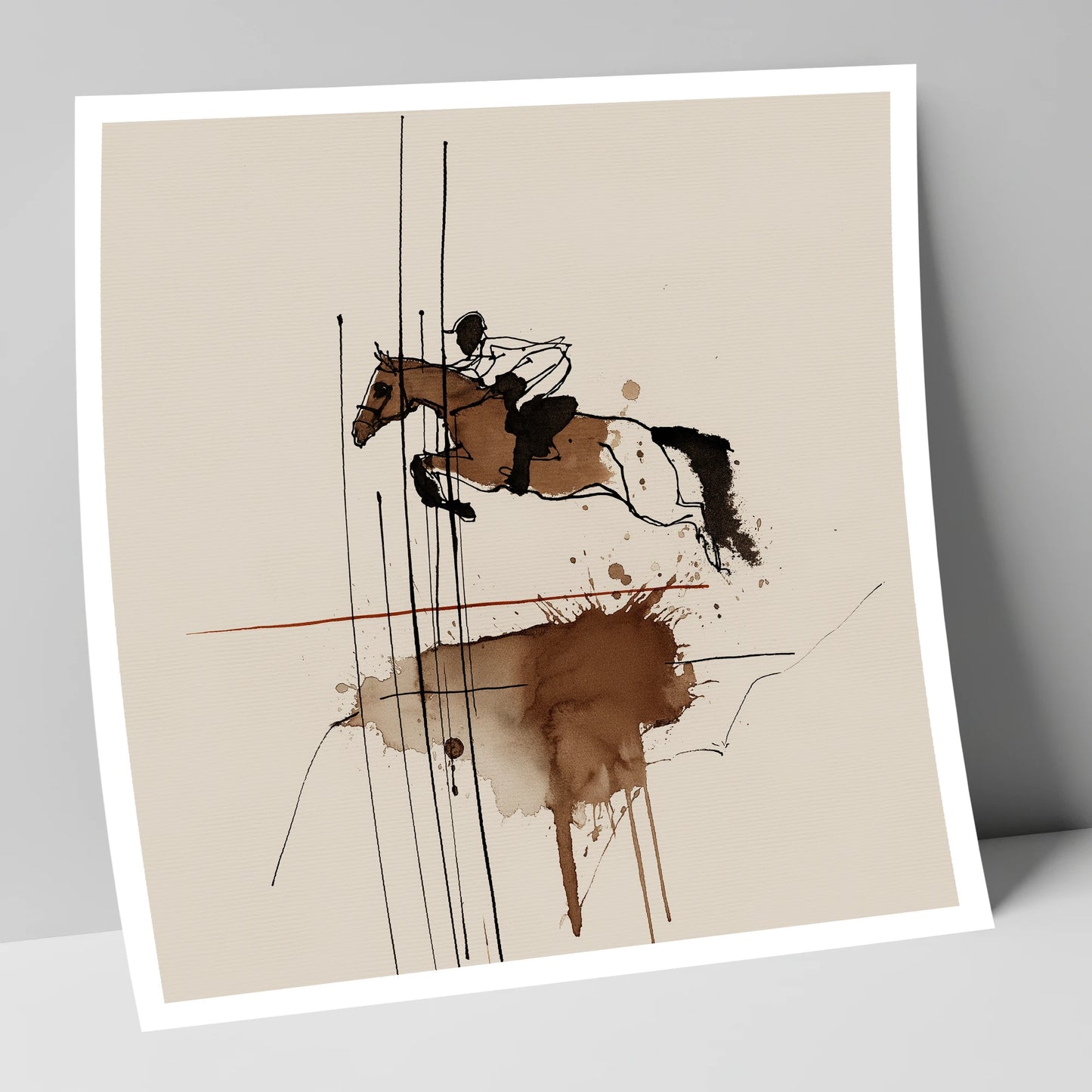 Dynamic Clearance show jumping horse art print