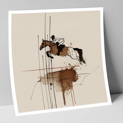 Dynamic Clearance show jumping horse art print