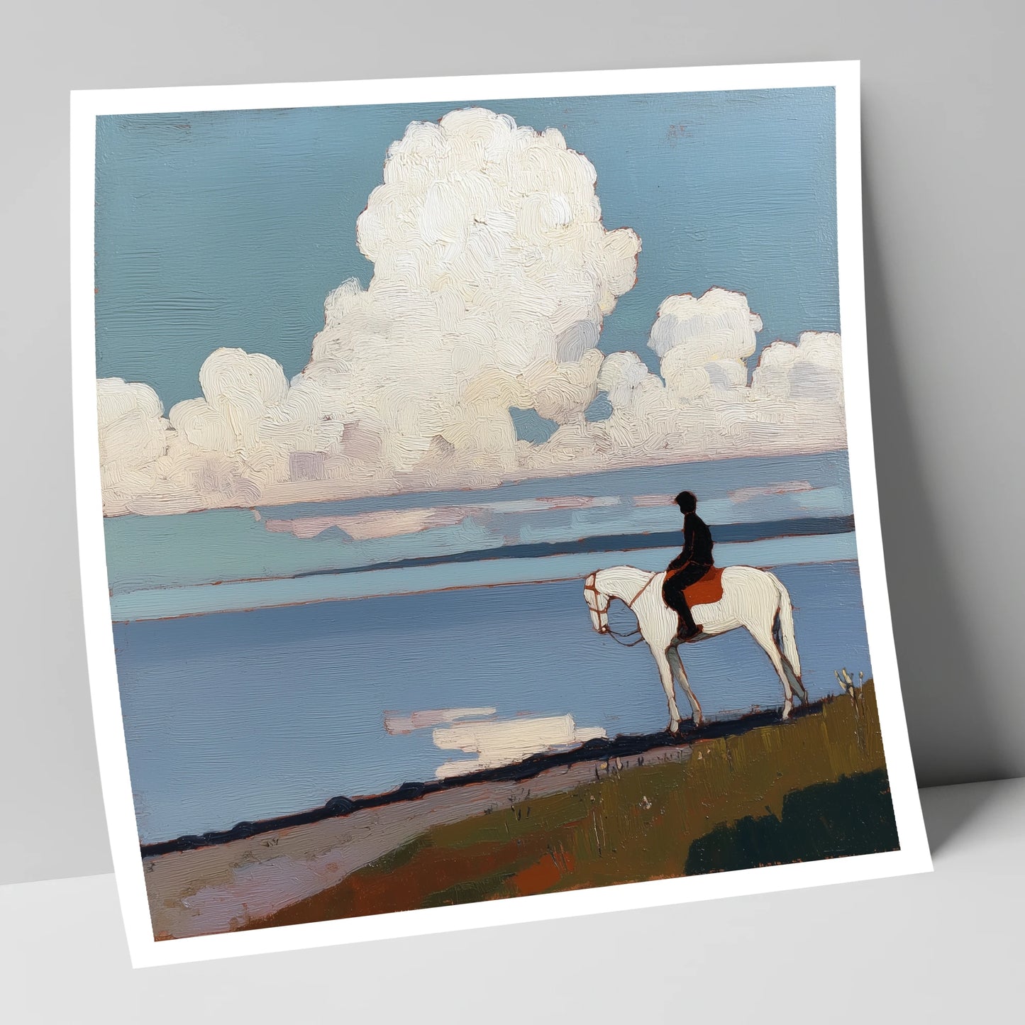 Coastal Contemplation beach horse art print