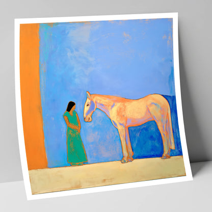 Silent Understanding horse & rider art print