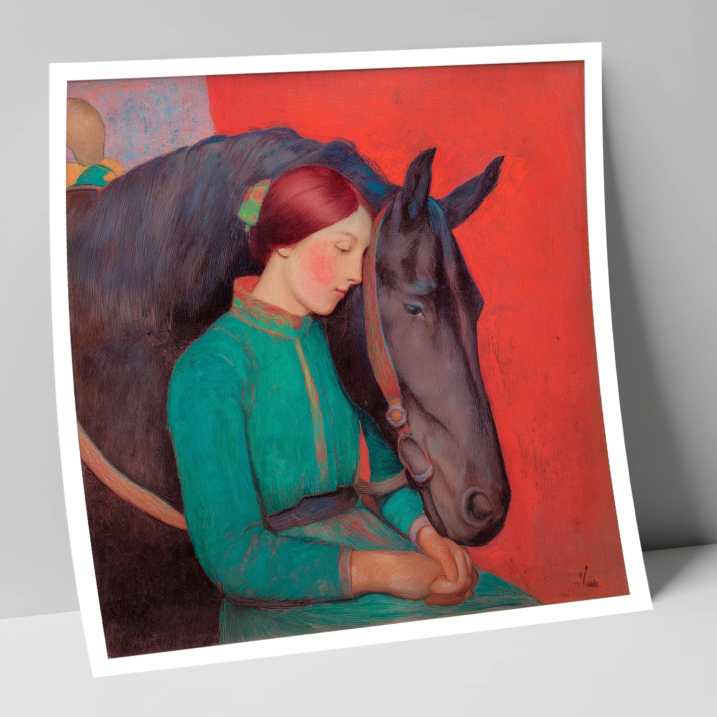 Silent Understanding horse & rider art print