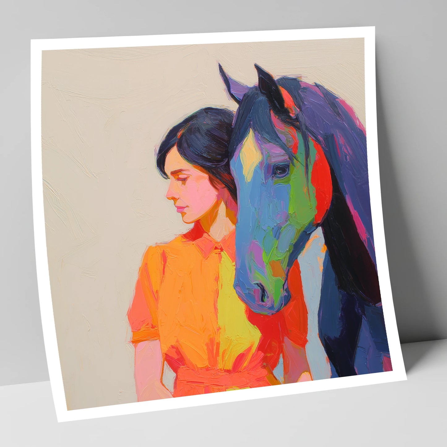 Vivid Companion horse & rider art print