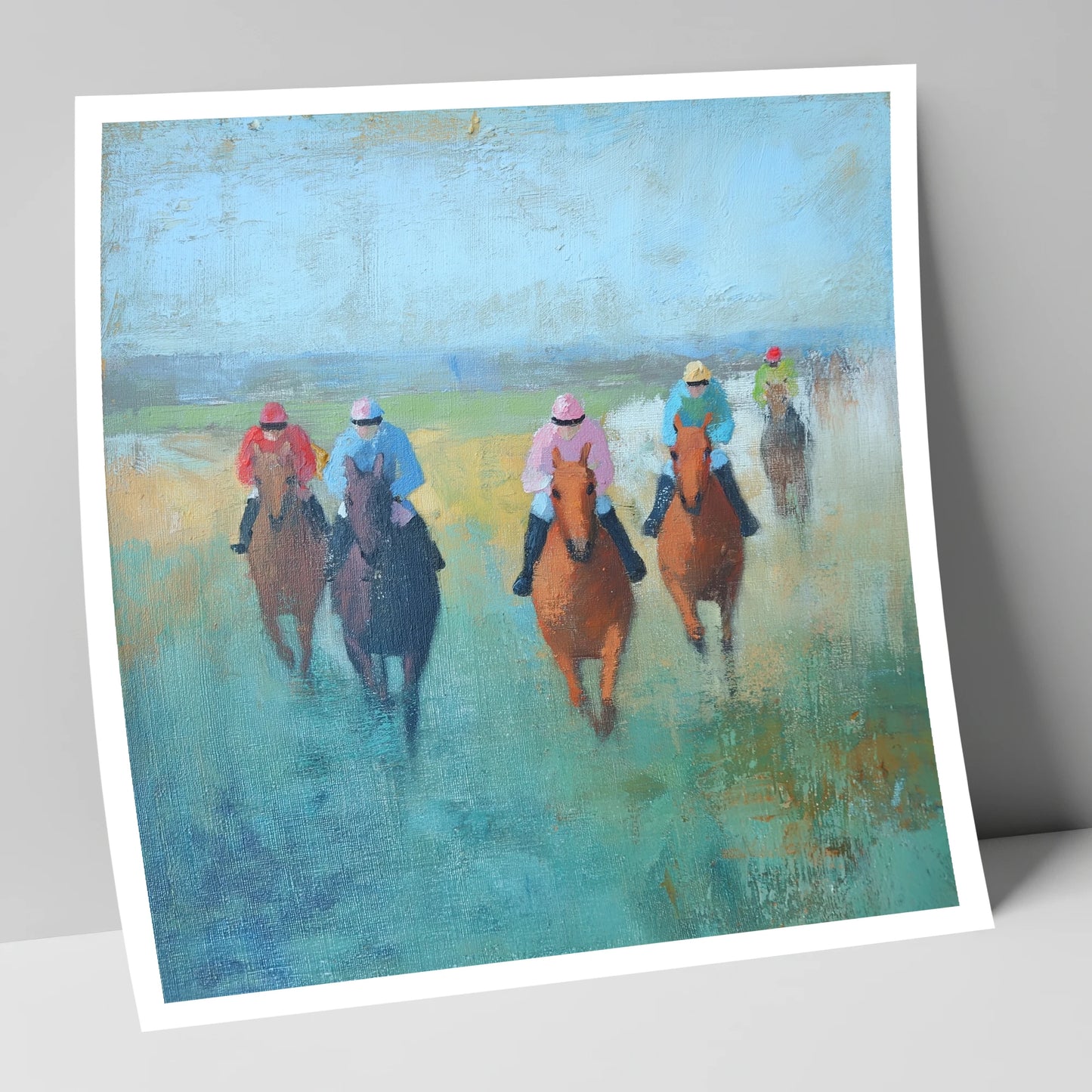 Through the Mist racing horse art print