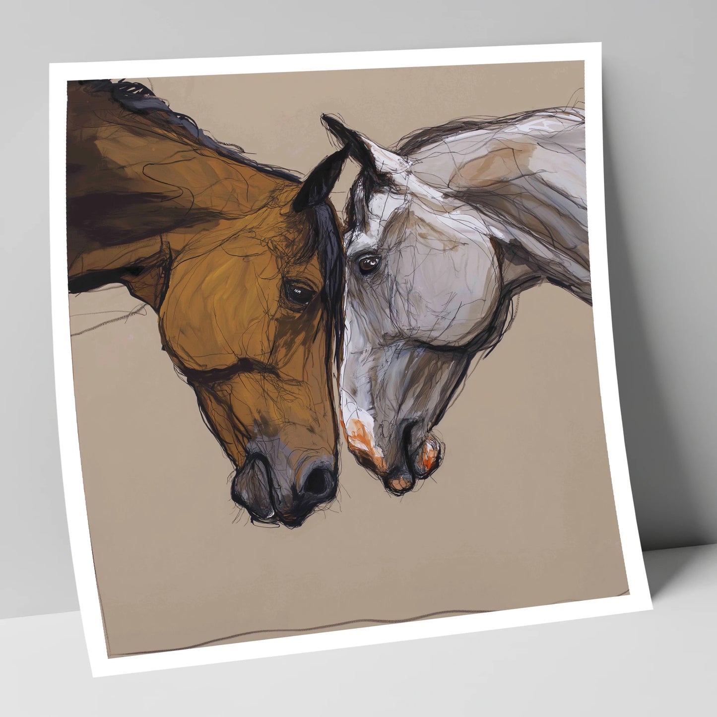 Kindred Spirits horse portrait art print