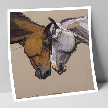 Kindred Spirits horse portrait art print