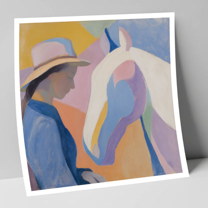 Quiet Harmony horse & rider art print