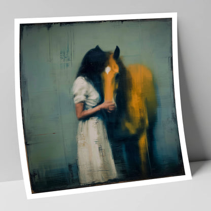 Silent Devotion horse & rider art print