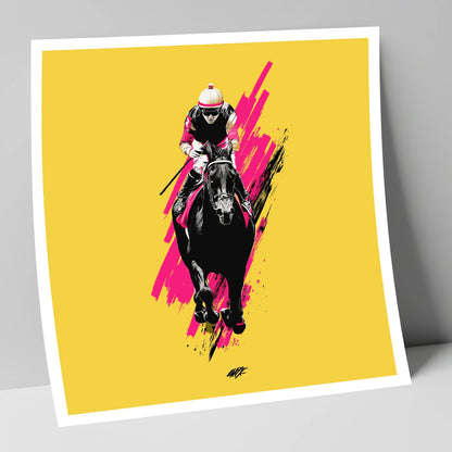 The Front Runner racing horse art print