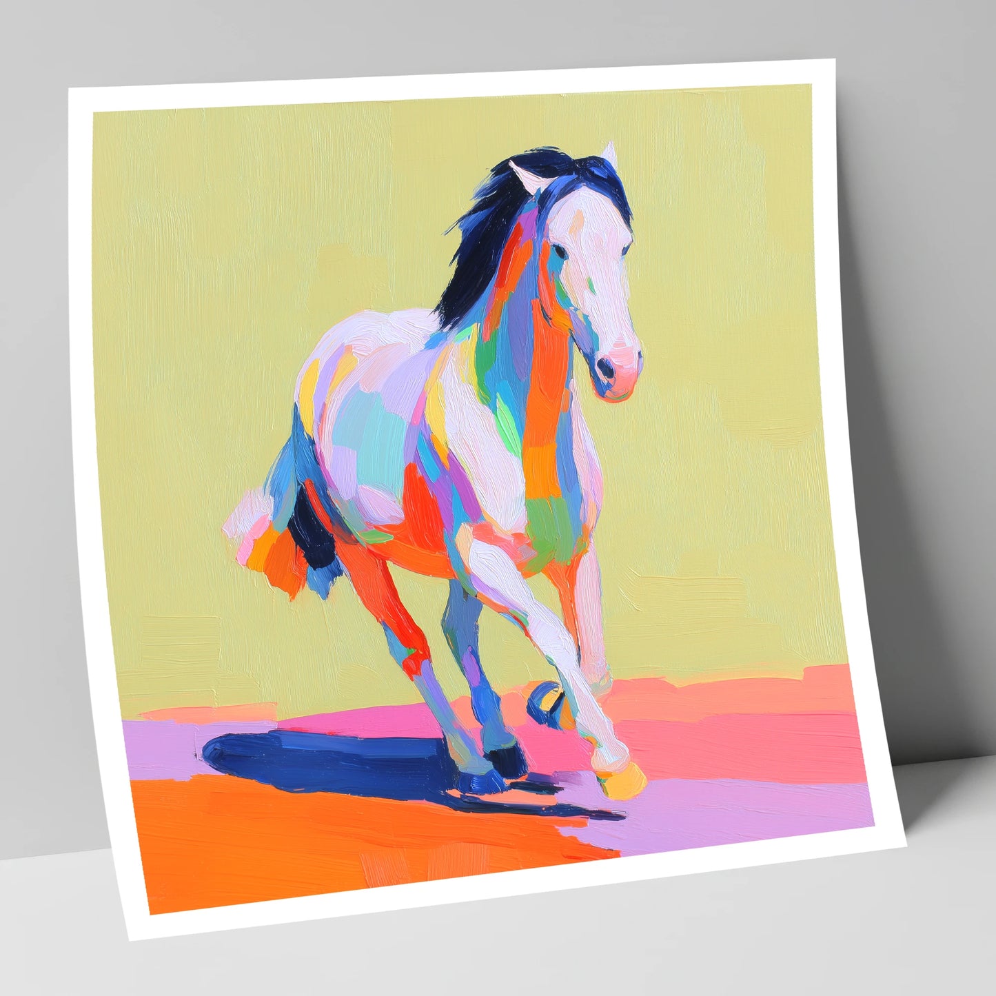 Technicolour Canter horse breed art print
