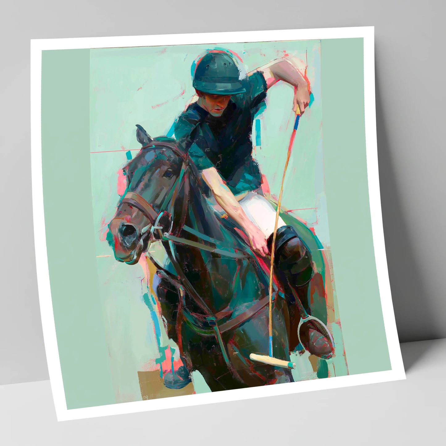 The Decisive Swing polo horse art print