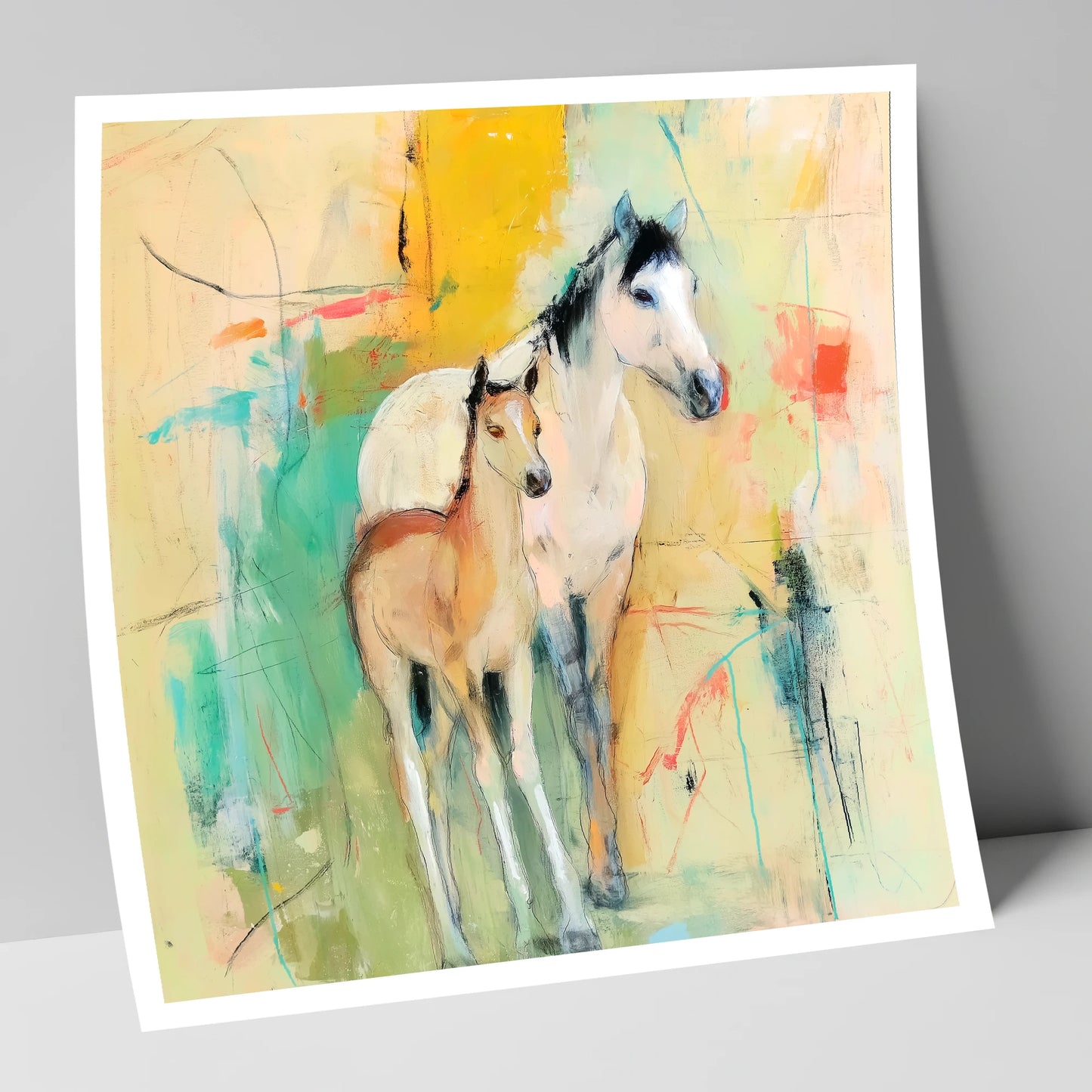 Gentle Guardianship mare & foal art print