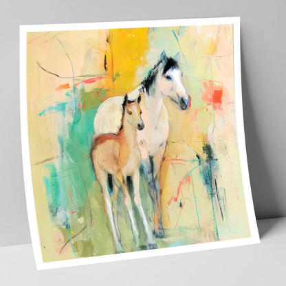 Gentle Guardianship mare & foal art print